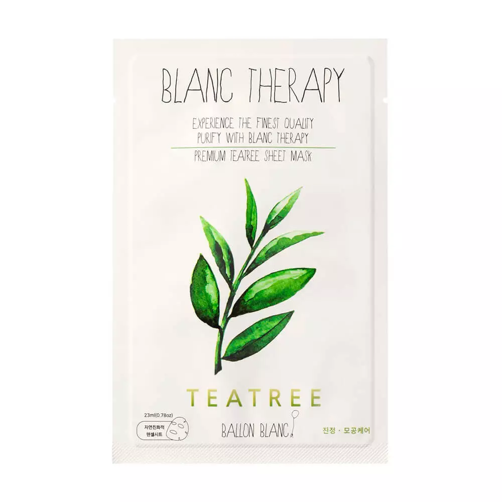 Маска для лица из натурального нетканого материала BALLON BLANK Sheet Mask